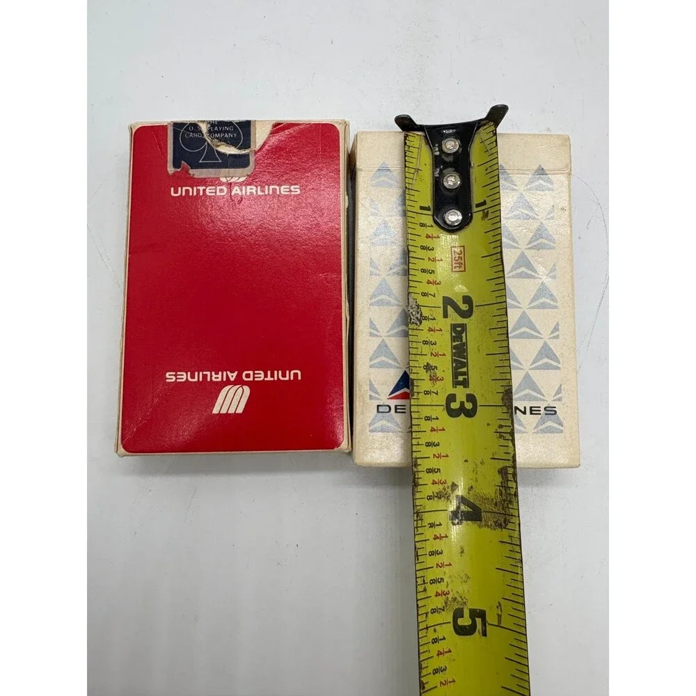 United Airlines Sealed Deck & Delta Air Lines Open Deck Playing Cards USA